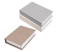 3 pezzi di libri finti in lino Set di scatole di libri decorativi Set di