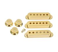 3 pezzi di manopole in oro per copertura del pickup della chitarra, set di punte per interruttori a 6 fori per chitarra elettrica, set di manopole per il tono in plastica con