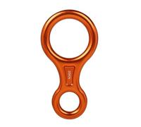 3 pezzi di moschettone da arrampicata a forma 8, discensore in alluminio, dispositivo sicurezza, calata in corda doppia, 35 kN, attrezzatura discesa a otto anelli(Orange)