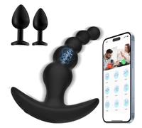 3 Pezzi Di Palline Anali Vibranti, Massaggiatore Per La Prostata Ricaricabile Con Plug Anale, Controllo APP, Vibrazione A 10 Velocità, Giocattolo Anale, Giocattoli Sessuali Anali