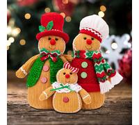 3 Pezzi di Peluche a Forma di Omino di Pan di Zenzero, Animali di Peluche