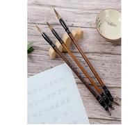 3 pezzi di pennelli per calligrafia in pelo di lupo per principianti, i quattro tesori dello studio, tre set di pennelli per scrittura regolare di grandi, medi e piccoli caratteri, scrittura regolare,
