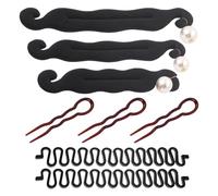 3 Pezzi Di Perla Doppio Gancio Disco Capelli Bastoni, 3 Pettini Di Inserimento, 2 Pezzi Di Capelli Intrecciare Dispositivo, Capelli Bundle Holder, Ragazze Disco Capelli Strumenti.