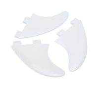 3 pezzi di pinna di ricambio per tavola da surf in PVC, set di pinne per paddle board gonfiabili, accessorio resistente e flessibile per tavole da stand up paddle e longboard. (Bianca)