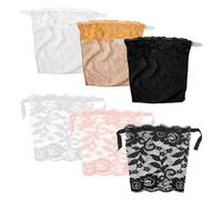 3 Pezzi Di Pizzo Petto Wrap E 3 Pezzi Di Petto Che Copre Panno, Moda Pizzo Che Basa Biancheria Intima, Estate Leggero Petto Che Copre Panno, Vestito Fionda Accessori.