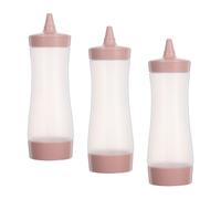 3 pezzi di plastica spremere bottiglie di condimento dispenser di salsa