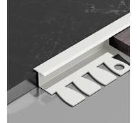 3 Pezzi Di Profili A T In Alluminio Da 90 Cm, Profili Metallici A T Per Soglie E Fessure Del Pavimento(White,8.5mm*90cm)