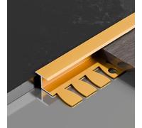 3 Pezzi Di Profili A T In Alluminio Da 90 Cm, Profili Metallici A T Per Soglie E Fessure Del Pavimento(Matte Gold,18.5mm*90cm)