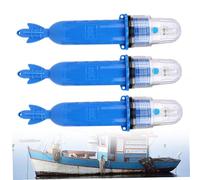 3 pezzi di razzi barca coste della protezione approvati marittimi approvati di segnali di emergenza impermeabili per reti da pesca, boe e barche, blu, pistola a flare per la barca