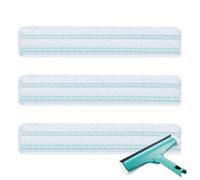 3 pezzi di ricambio per lavavetri Leifheit Window & Frame Cleaner L, rivestimento di ricambio in microfibra senza strisce per la pulizia delle finestre