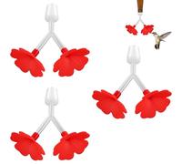 3 pezzi di ricambio per mangiatoia per colibrì, in plastica, a doppia testa, per mangiatoie per colibrì, tubi e tappi per creare le proprie mangiatoie per uccelli