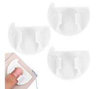 3 Pezzi di Righello Dita da Cucito Punti Uniformi, Mini Guida Punti a Pollice da 2/3/4 mm Kit Modelli Righello Dita per Cucito a Mano di Precisione e Strumento per Quilting (Bianco)