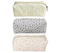 3 Pezzi Di Sacchetto A Matita Floreale, Sacchetto Per Marca Semplice, Borsa Con Grande Capacità, Borsa In Tela Per Studenti.