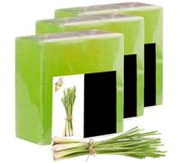 3 pezzi di sapone alla citronella 100 g di sapone naturale alla citronella per gli esseri umani, biologico per la pelle del corpo e del viso, elementi essenziali indispensabili