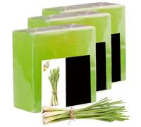 3 pezzi di sapone alla citronella 100 g di sapone naturale alla citronella per gli esseri umani Saponetta biologica per la pelle del corpo e del viso Elementi essenziali indispensa
