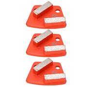 3 pezzi di scarpe per la rettifica a diamante a forma trapezoidale, dischi da taglio aggressivi per calcestruzzo con 2 denti lunghi, arancio mandarino 60#, strumenti