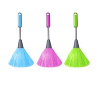 3 pezzi di soffice piumino per la cucina, spazzola per tastiera per computer, spolverino in microfibra, spolverino per finestra, spolverino per la pulizia, strumento per la polvere morbido (verde,