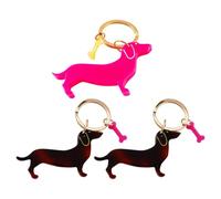 3 Pezzi Di Tastiera Di Cani Da Bassoto, Decorazione A Sospensione Per Animali Creativi, Semplice E Alla Moda, Decorazione Appesa Alla Borsa, Accessori Per Chiavi Dell'Auto.