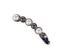 3 pezzi di temperamento elegante zircone forcine porta coda cavallo in cristallo morsetto verticale fermagli for capelli donna banana(Color 03)