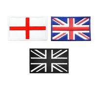 3 pezzi di toppe con bandiera britannica, toppe in tessuto con bandiera, toppe per jeans, toppe per ginocchia, toppe per bracciali e zaini, toppe decorative, riparazione jeans