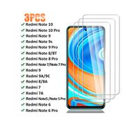 (3 pezzi di vetro temperato per Redmi 9A) 3 pezzi di occhiali protettivi per Xiaomi Redmi Note 10 9 8 7 Pro Note