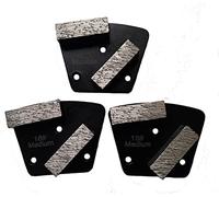3 pezzi diamante rettifica disco blocco trapezio 3* M6 foro sinterizzazione genenale legame medio per calcestruzzo epossidico rettifica pavimento (16 #)