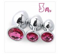 3 PEZZI DILDO ANALE butt SADOMASO SEX TOY intimo donna sexy BONDAGE KIT rosa