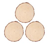 3 Pezzi Dischi in Legno Rotondi Grezzi per Hobby Creativi e Decorazioni | Legno Naturale Non Finito, Superficie Liscia, per Cofanetti Fotografici, Sottobicchieri, Allestimenti Evento