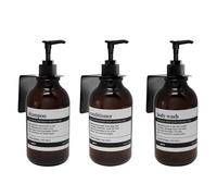 3 Pezzi Dispenser Sapone Doccia da Muro, 500ml Shampoo Bagno Sapone Liquido Bottiglie di Plastica Pompa Ricaricabile Dispenser di Sapone da Bagno Montato a Parete per il Cucina