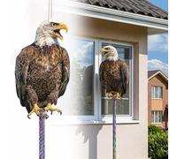 3 Pezzi Dissuasore Piccioni a Forma di Aquila, Da Appendere Plastica Repellente Piccioni e Spaventa Uccelli, Silhouette Piatta Bifacciale, Scaccia per Balcone, Patio, Cortile, Giardino e Frutteto