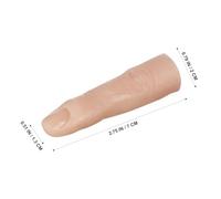 3 pezzi Dito Finto in Silicone 7x2x1,85cm per Pratica Manicure unghie | Superficie Liscia, Texture Realistica, per Punte Inseribili, Addestramento a Casa e Valutazione Tecnica