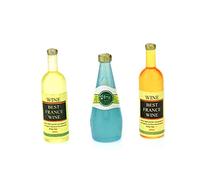 3 pezzi dollhouse miniature bottiglia di vino champagne modello bambini pretend play regalo giocattolo elegante e popolare, design semplice e complesso