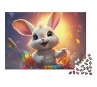 3 Pezzi Easter Bunny Set Di Biancheria Da Letto Con Stampa 3D Morbida Microfibra Con Chiusura A Strappo Cartoon Whimsical Style Decorazione Per La Camera Da Letto Per Bambini,Ragazzi E Ragaz 52x38cm/1
