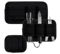 3 Pezzi EDC Organizer Set, S/M/L Tre Misure EDC Pouch in Nylon, Custodia Elastica EDC Fondina Organizer Multiuso, per Zaini, Giubbotti Tattici, Sacchetti EDC (nero)