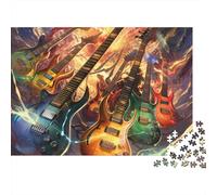 3 Pezzi Electric Guitars Set Di Biancheria Da Letto Stampa 3d in Microfibra Con Chiusura A Strappo Fantasy Rock Art Style Per Tutte Le Stagioni Per Bambini,Ragazzi E Ragaz 52x38cm/1000pcs