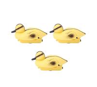 3 Pezzi Esca per Anatra 12cm Plastica Simpatica Anatra Galleggiante Ornamento per Stagno con Chiglie Ponderate, Statuetta di Anatra Decorazione Acqua per Parco Giardino(Giallo)