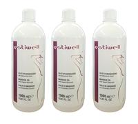 3 pezzi ESTIWELL Olio da Massaggio alle Mandorle Dolci 1000 ml NUOVO