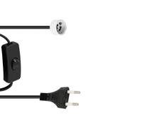 3 pezzi - EUROLITE Portalampada GU10 con Cavo e Interruttore - Illuminazione Pro