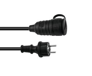 3 pezzi - EUROLITE Prolunga Professionale per Eventi 1,5m - Cavo in Gomma IP44,