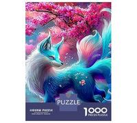 3 Pezzi Fantasy Forest Set Di Biancheria Da Letto Con Stampa 3D Morbida Microfibra Con Chiusura A Strappo Blue Fox in Blossoms Per Tutte Le Stagioni Per Ragazzi E Ragazze 52x38cm/1000pcs