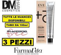 3 PEZZI FARMAVITA EVE Experience 100ml TINTA TINTURA COLORE X CAPELLI PERMANENTE