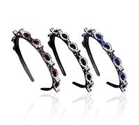 3 Pezzi Fasce Con Strass Copricapo Da Donna Fasce Con Strass Antiscivolo Pony Clip Fascia Per Capelli Decorazione Accessori Per Capelli