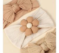 3 pezzi Fasce per bebé super morbide in nylon, a forma di cuore, per la festa di San Valentino Tagli UnicaColore unicoPoliammide