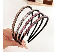 3 pezzi Fasce per capelli con strass colorati e denti, accessori per capelli stile coreano minimalista per donne, fermagli per frangia e capelli ribelli (colori casuali) PianteABS