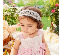 3 pezzi Fasce per capelli per bambine con dettagli floreali traforati, amore di San Valentino Tagli Unica,Stile 2PiantePoliestere