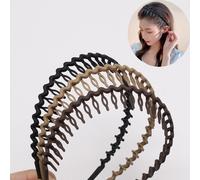 3 pezzi Fasce per capelli semplici antiscivolo per donna, adatte per lavare il viso, trucco e accessori per capelli da viaggio come tiare, fasce, cerchietti, fasce a zig-zag, fasce per il trucco, acce