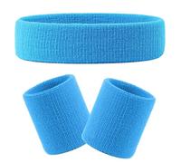 3 Pezzi Fasce Sportive da Uomo Donna Braccialetti con Fascia Assorbente per Sudore per Accessori Sportivi da Corsa Fitness basket tennis allenamento