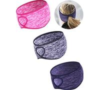 3 pezzi fascia da coda di cavallo in pile cerchietto invernale per orecchie da corsa per donne ragazze sport all'aria aperta e fitness, 3 colori