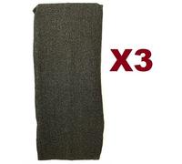 3 PEZZI FASCIA PER CAPELLI ELASTICA DONNA NERO GLITTER