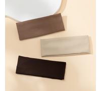3 pezzi Fascia per capelli larga in maglia a righe verticali tinta unita minimalista, alta elasticità morbida multifunzione adatta per il ritorno a scuola, viaggi, uso quotidiano, fotografia, può esse
